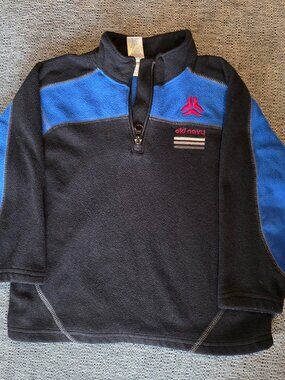 Old Navy Toddler Boys Fleece Pullover 1/4 Zip Blue Black Size 4T